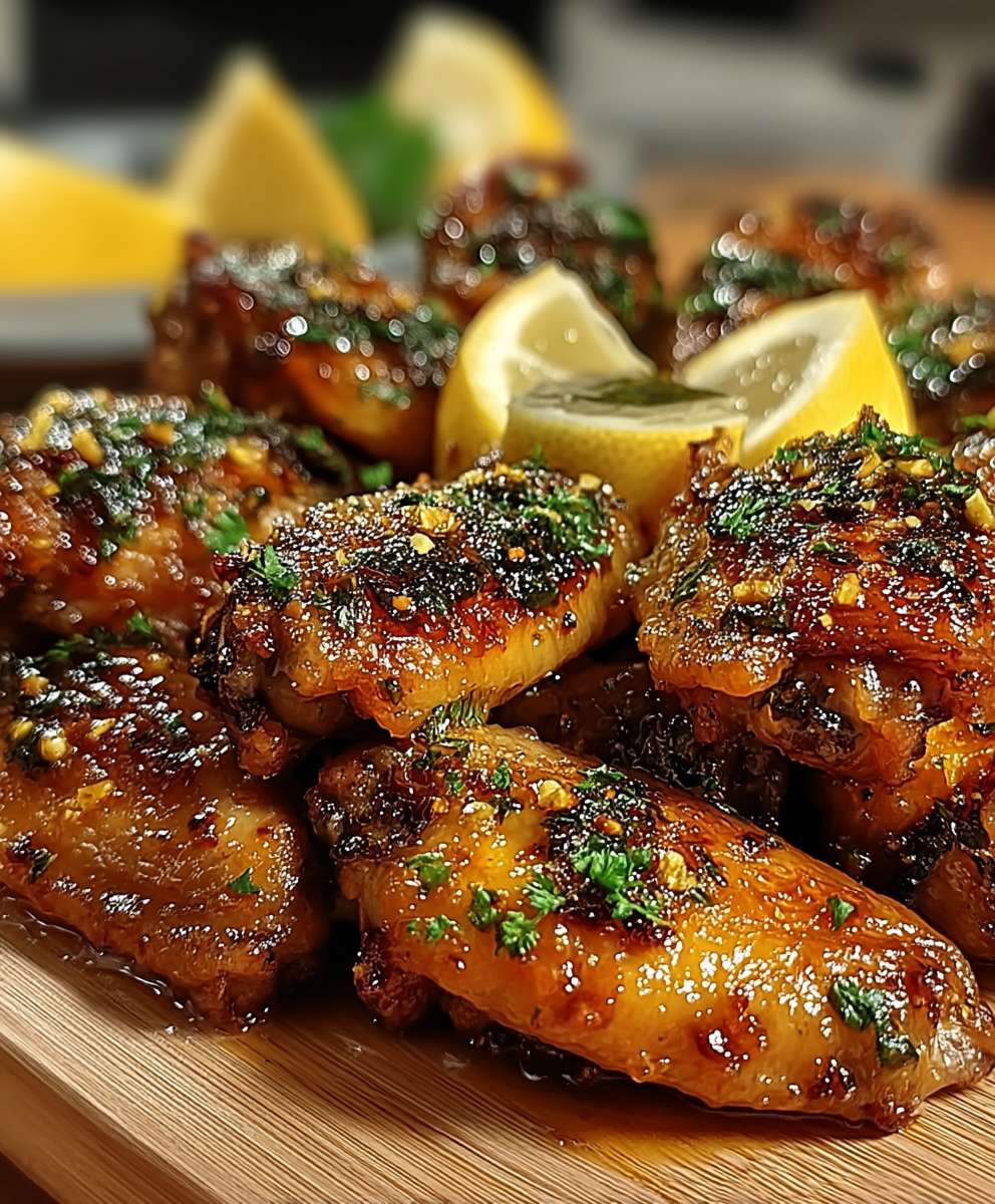 Ailes poulet citron ail four