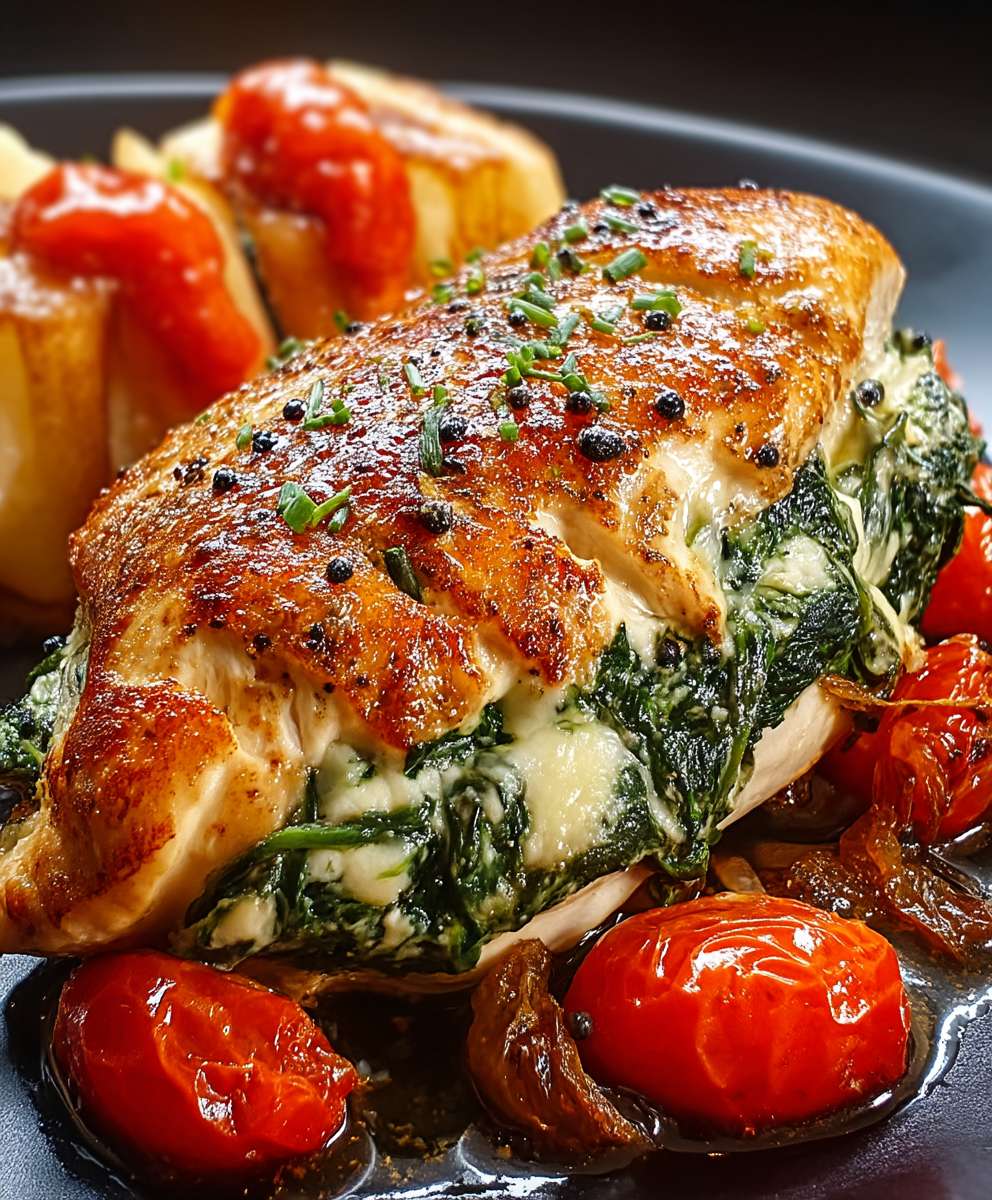Poitrine poulet farcie épinards