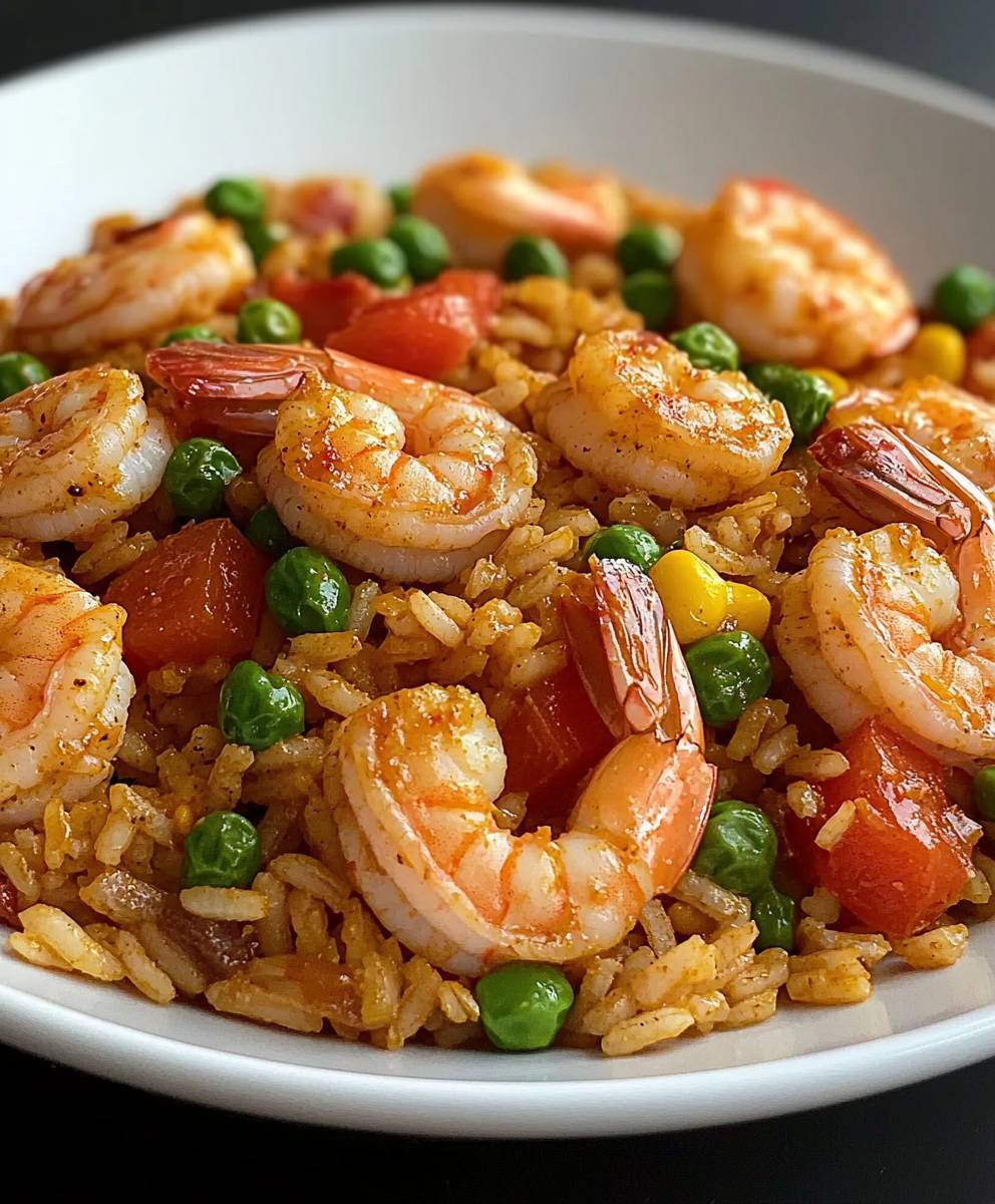 Crevettes cajun et riz