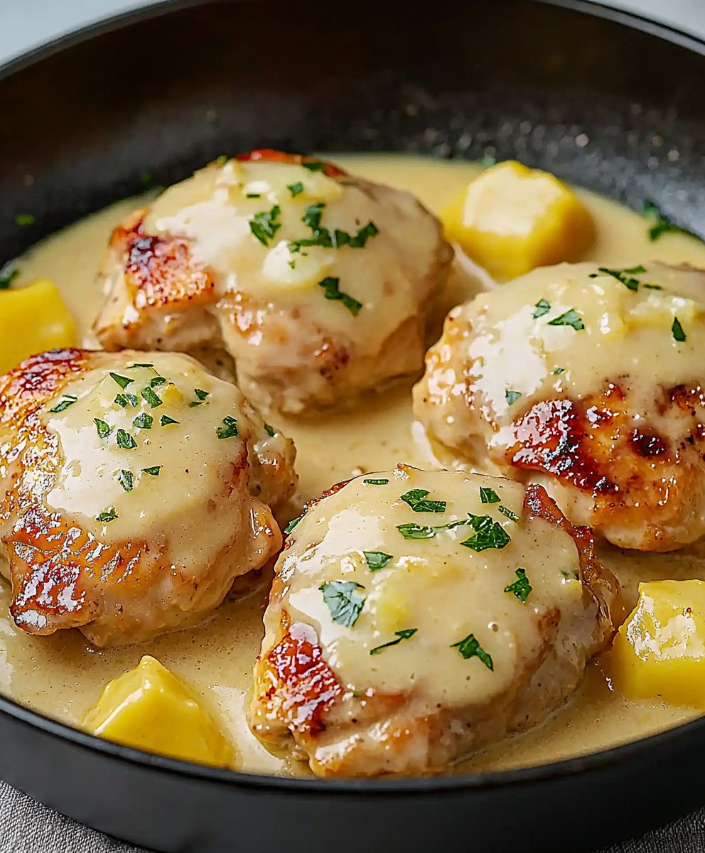 Poulet au beurre à lail