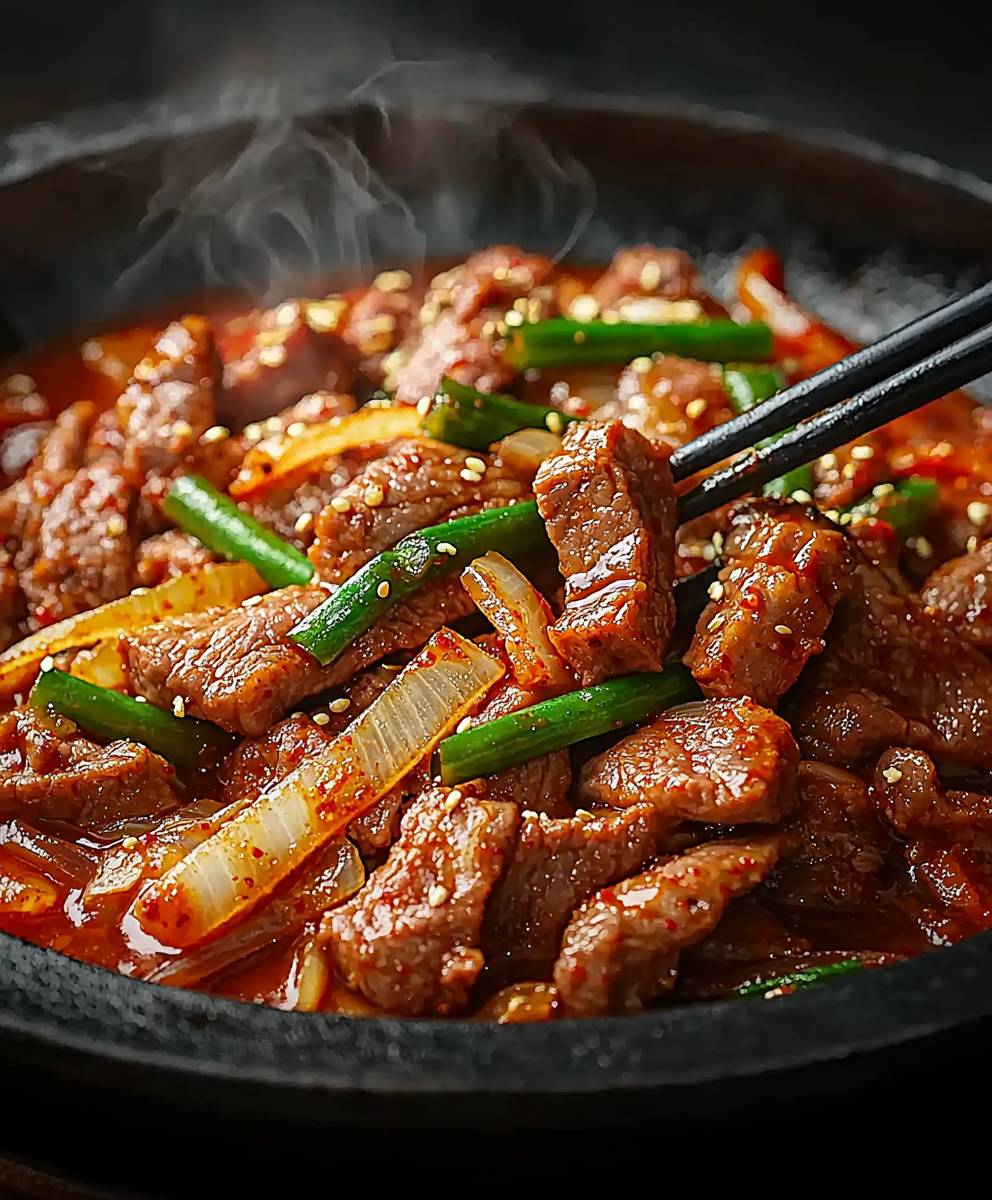 Bulgogi porc épicé coréen