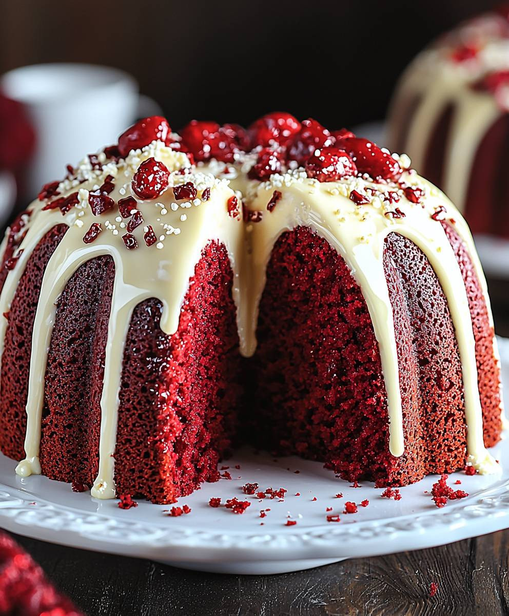 Gateau Bundt Red Velvet fromage creme