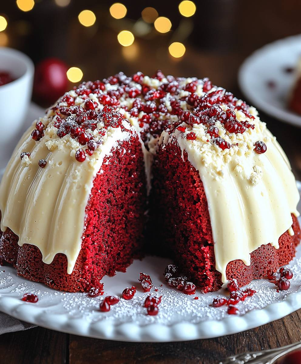 Gateau Bundt Red Velvet fromage creme