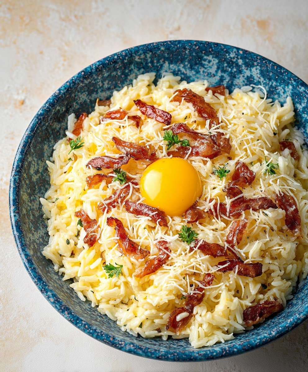 Riz carbonara
