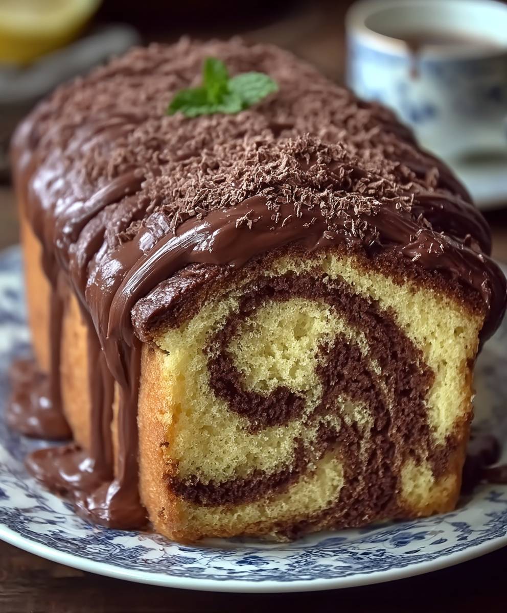 Gateau marbre chocolat