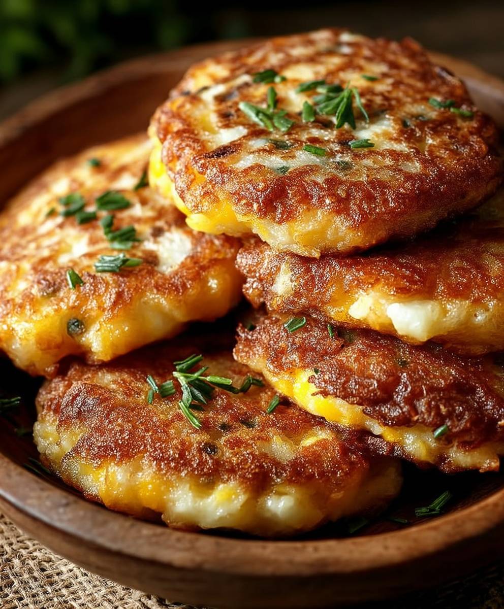 Galettes crousti fondantes pommes de terre fromage