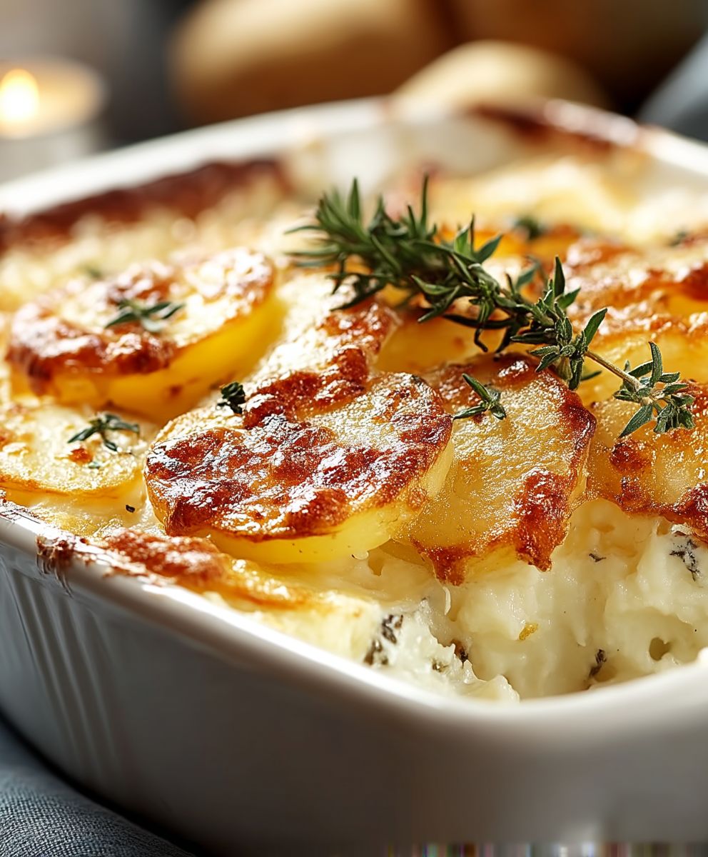Gratin pommes de terre crème fromage
