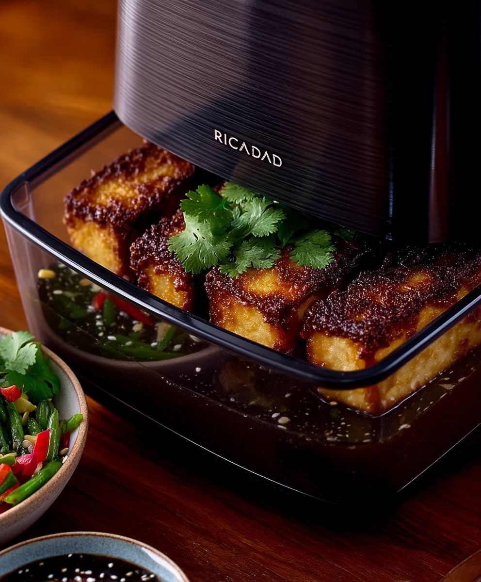 Tofu satay friteuse air chaud