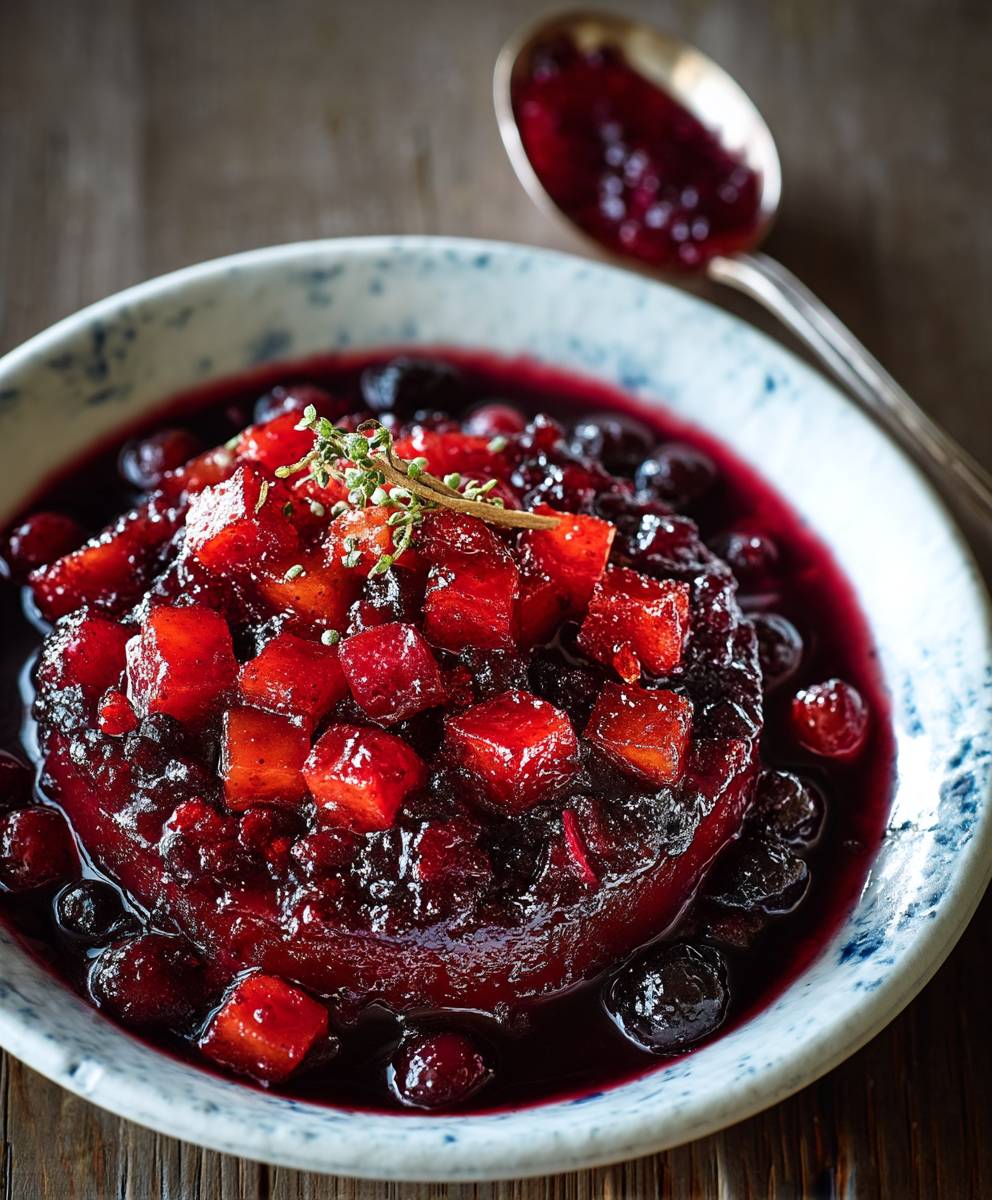 Confiture de canneberges épicées