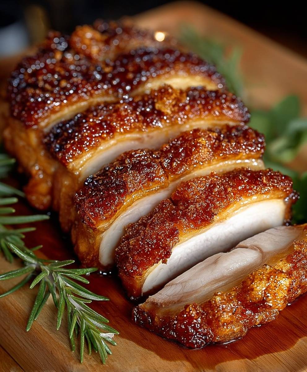 Rôti de porc croûte croustillante