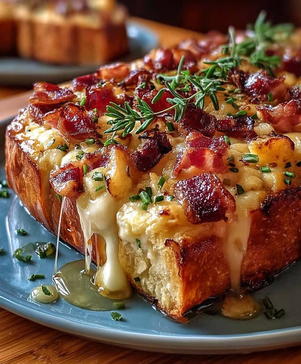 Cake camembert lardons
