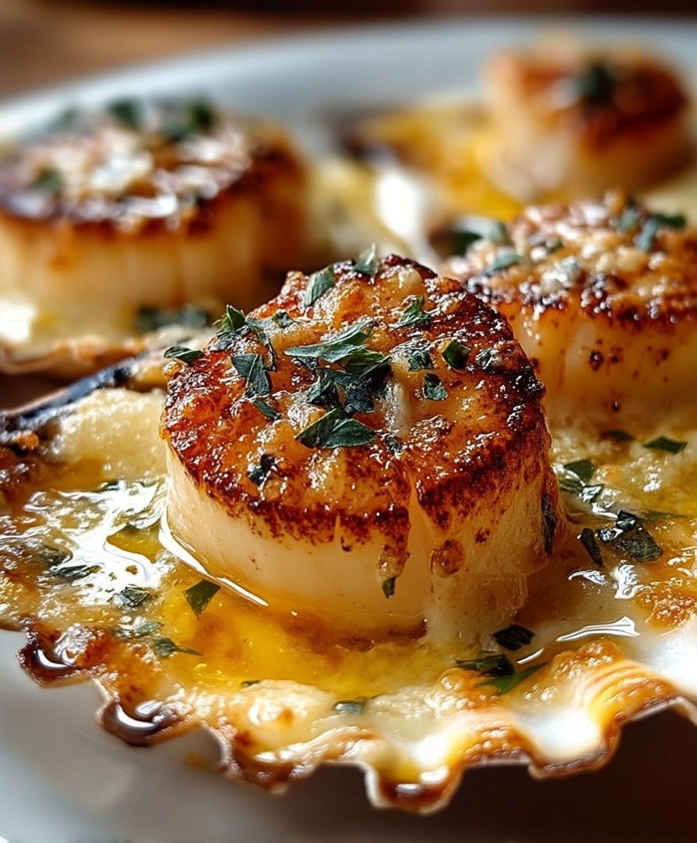Coquilles Saint Jacques gratinées