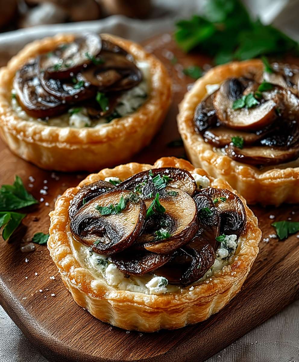 Tartelettes champignons chèvre