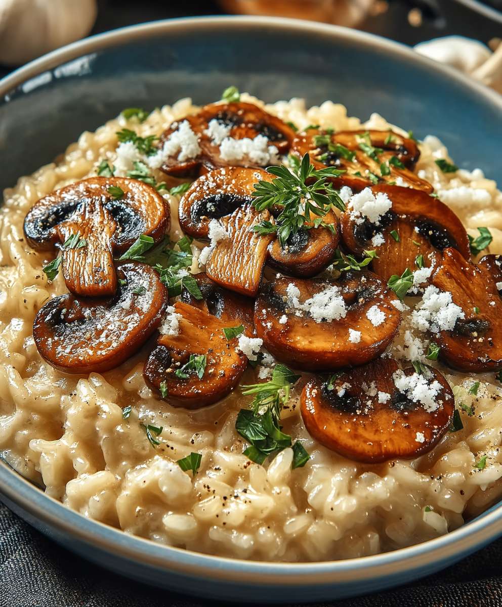 Risotto crémeux aux champignons