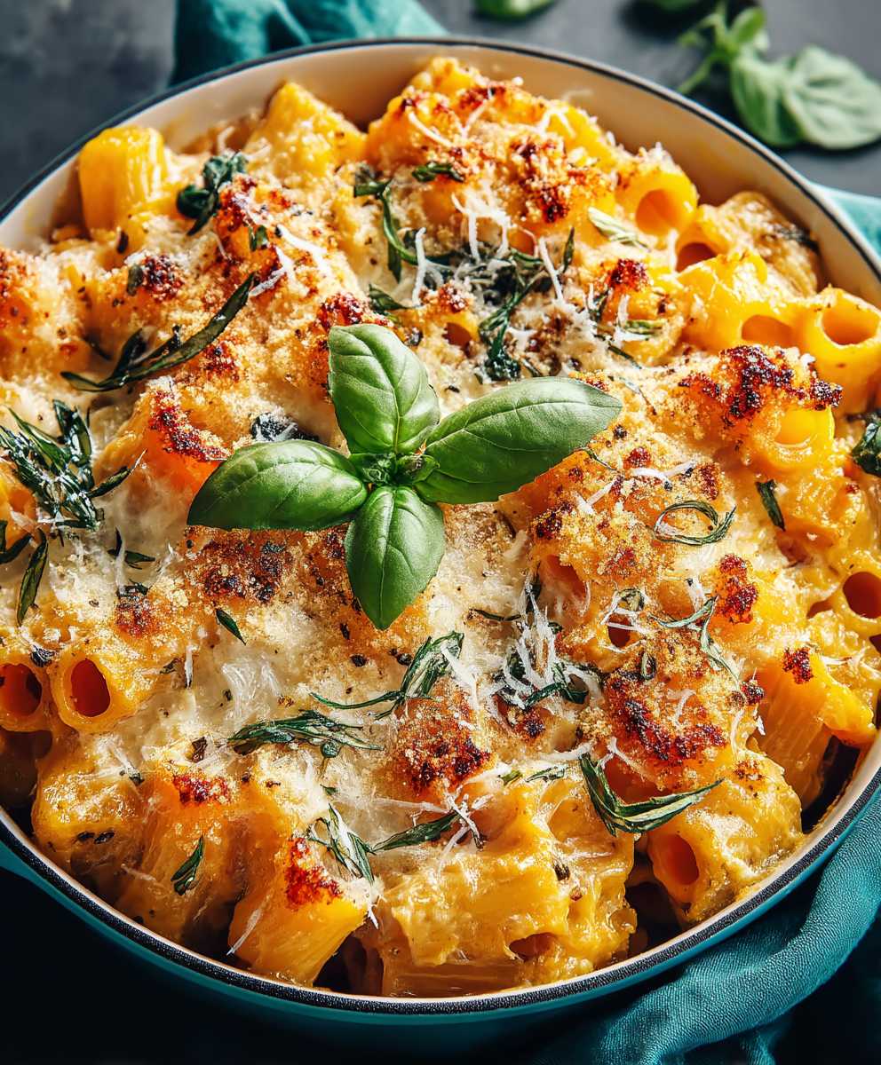 Pâtes au fromage courge musquée