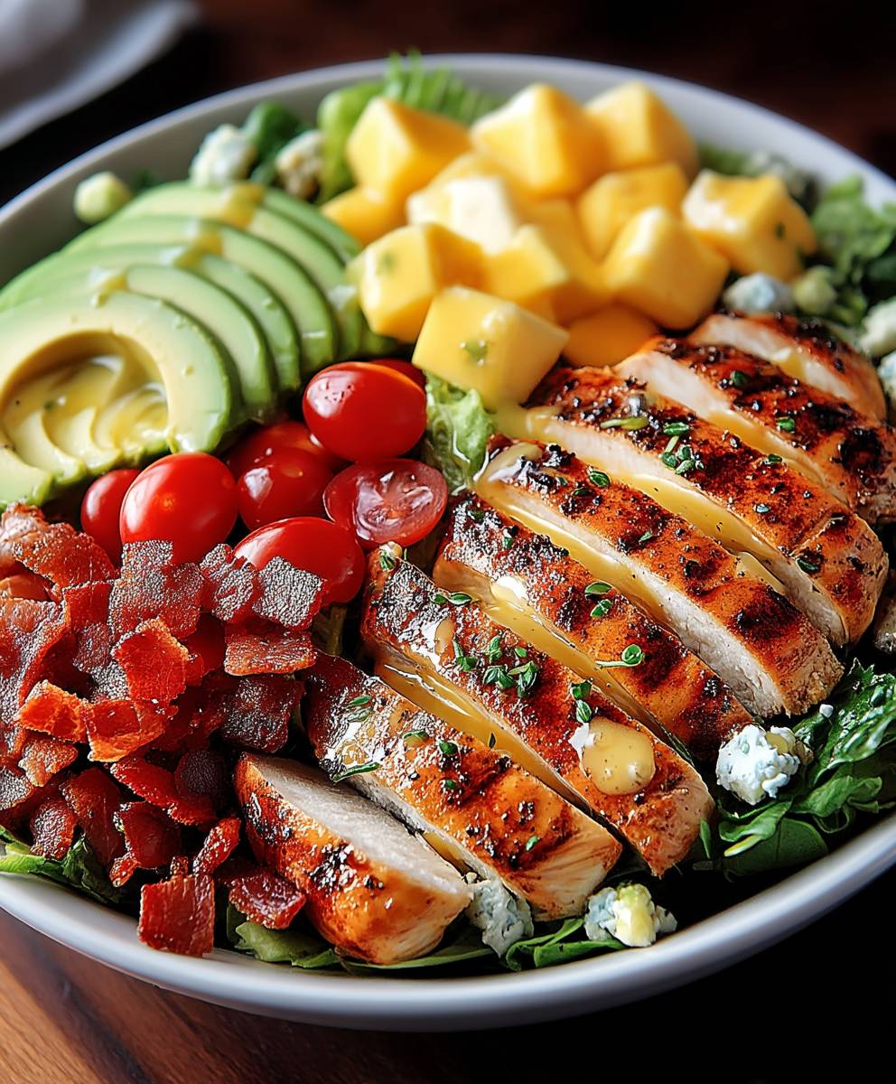 Salade Cobb poulet grillé miel Dijon