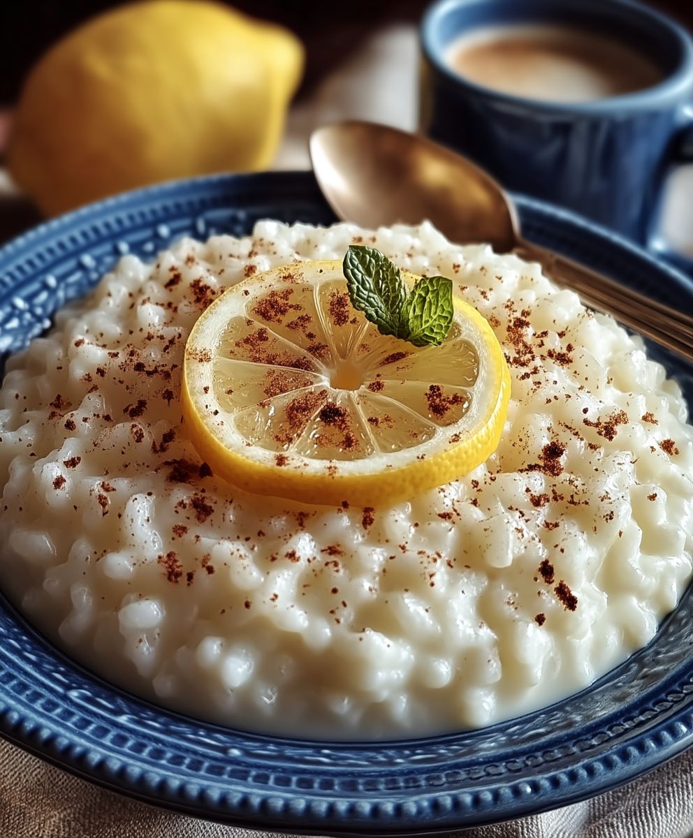 Riz au lait vanille citron
