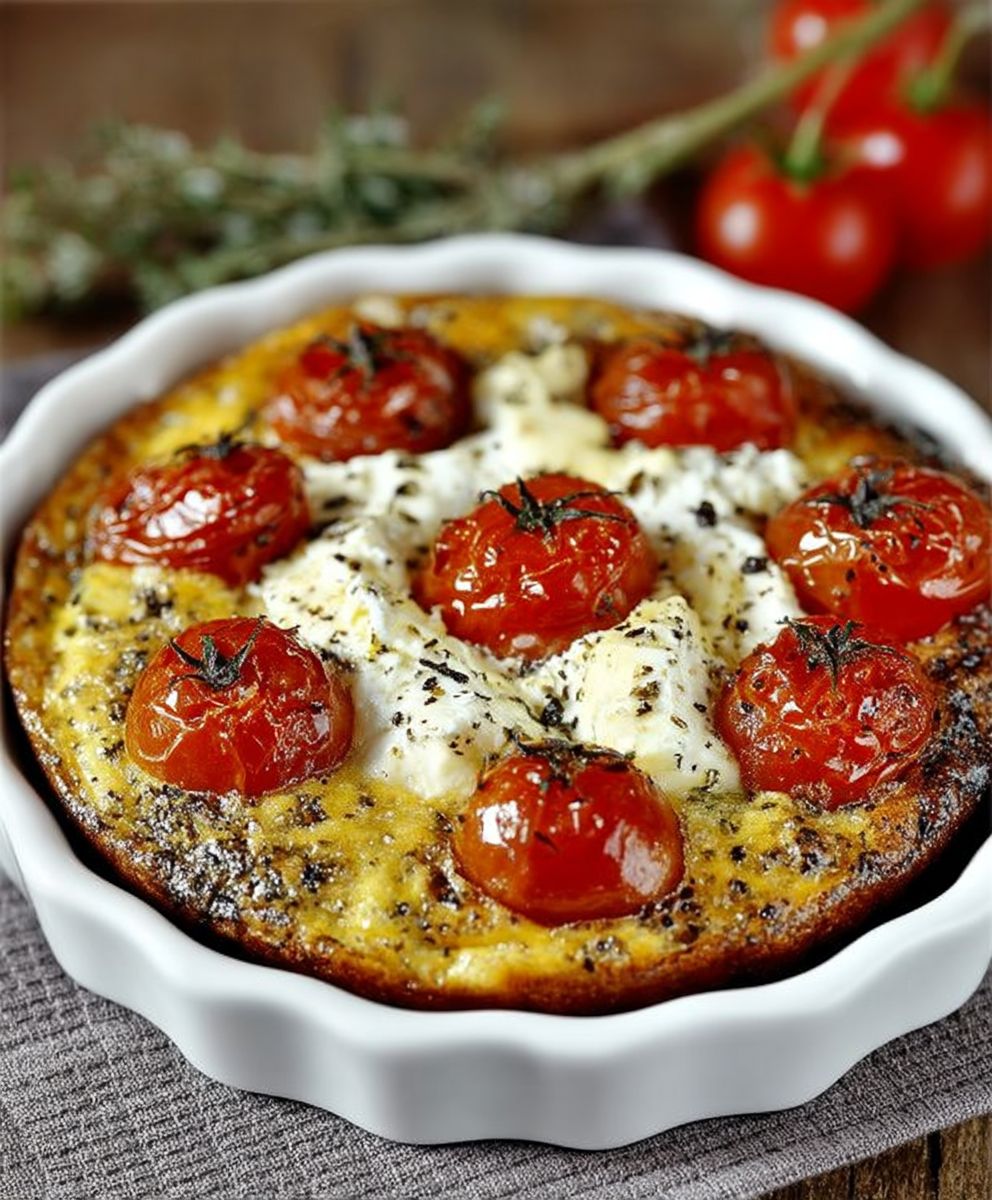 Clafoutis tomates cerise camembert