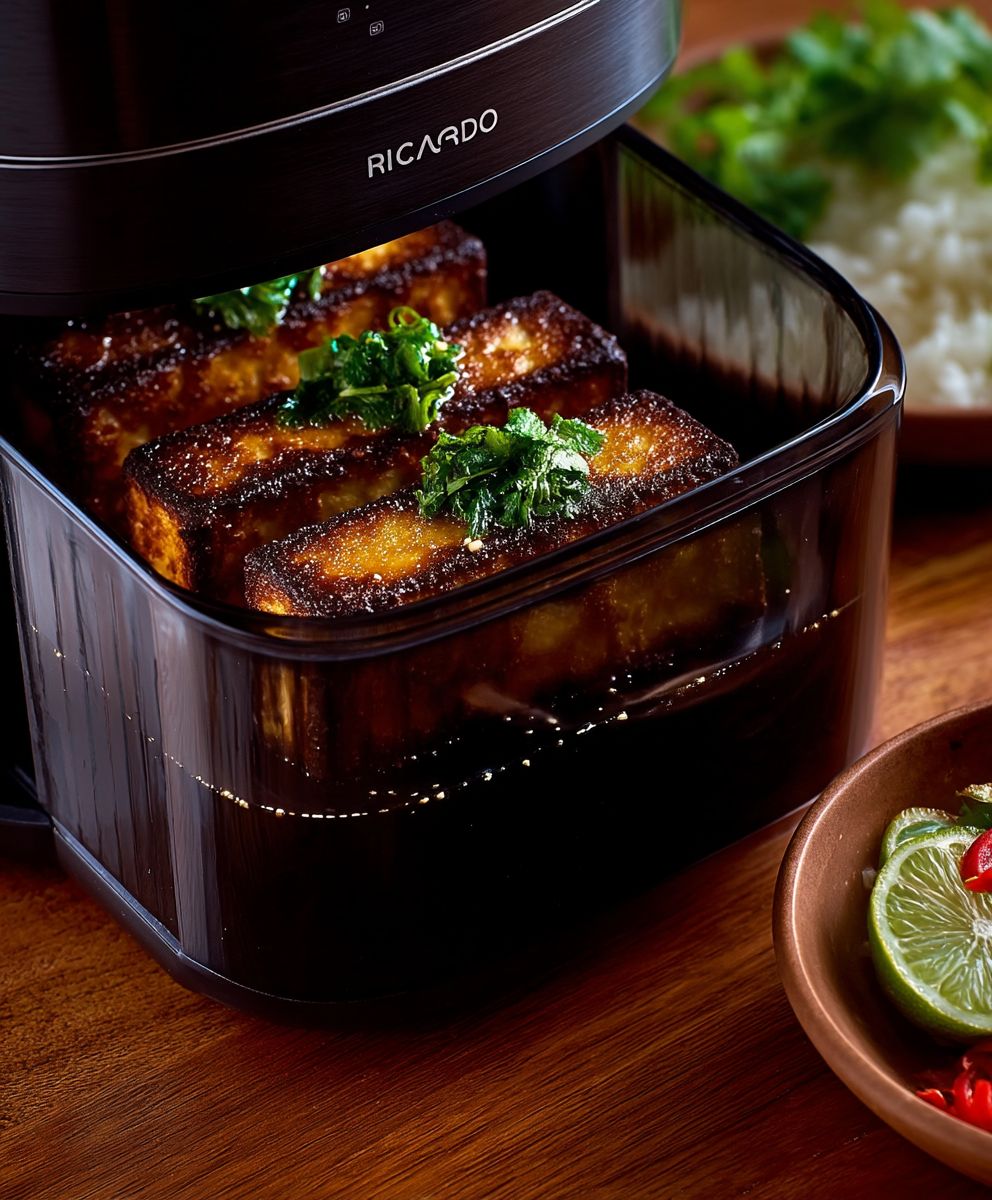 Tofu satay friteuse air chaud