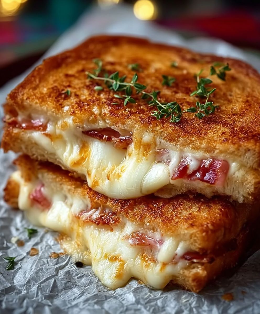 Croque Monsieur Bacon Cheddar