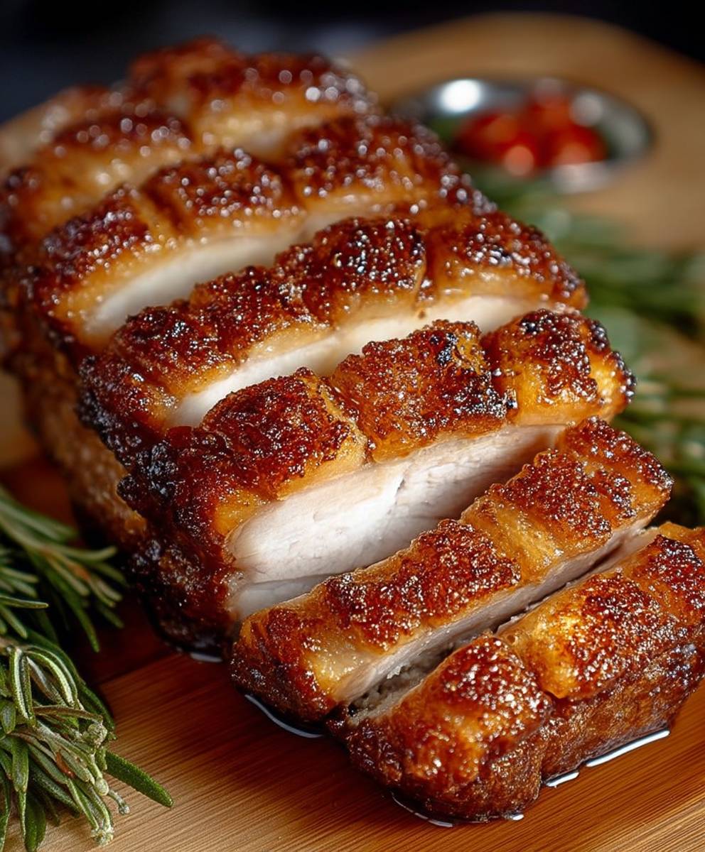 Rôti de porc croûte croustillante