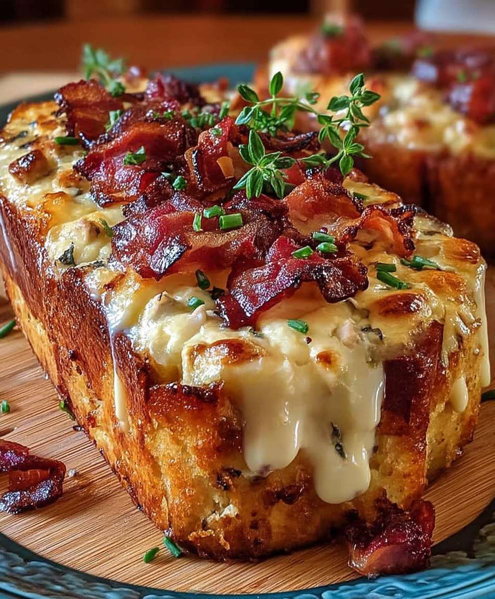 Cake camembert lardons