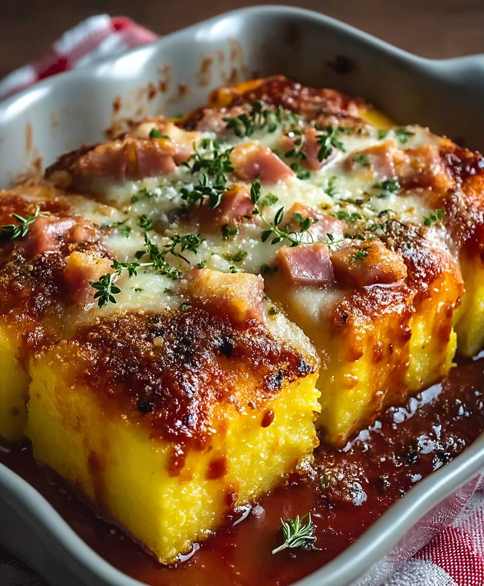 Polenta gratinée au four