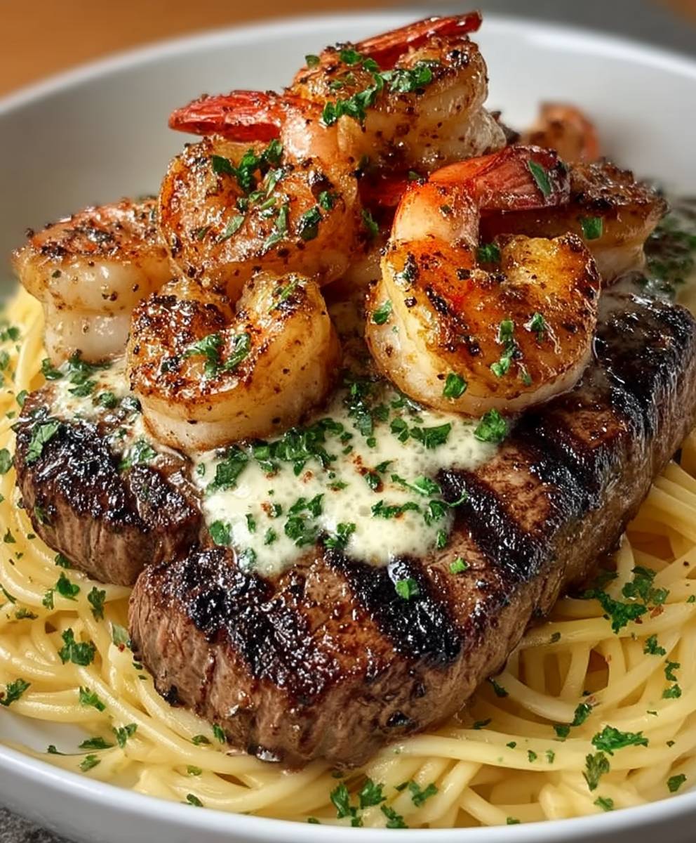 Scampi steak noirci crevettes