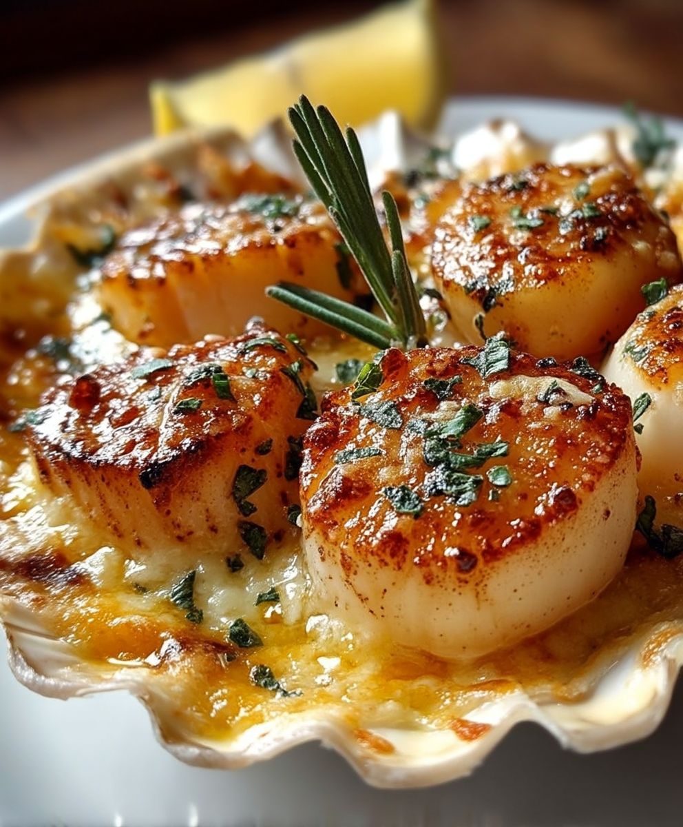 Coquilles Saint Jacques gratinées