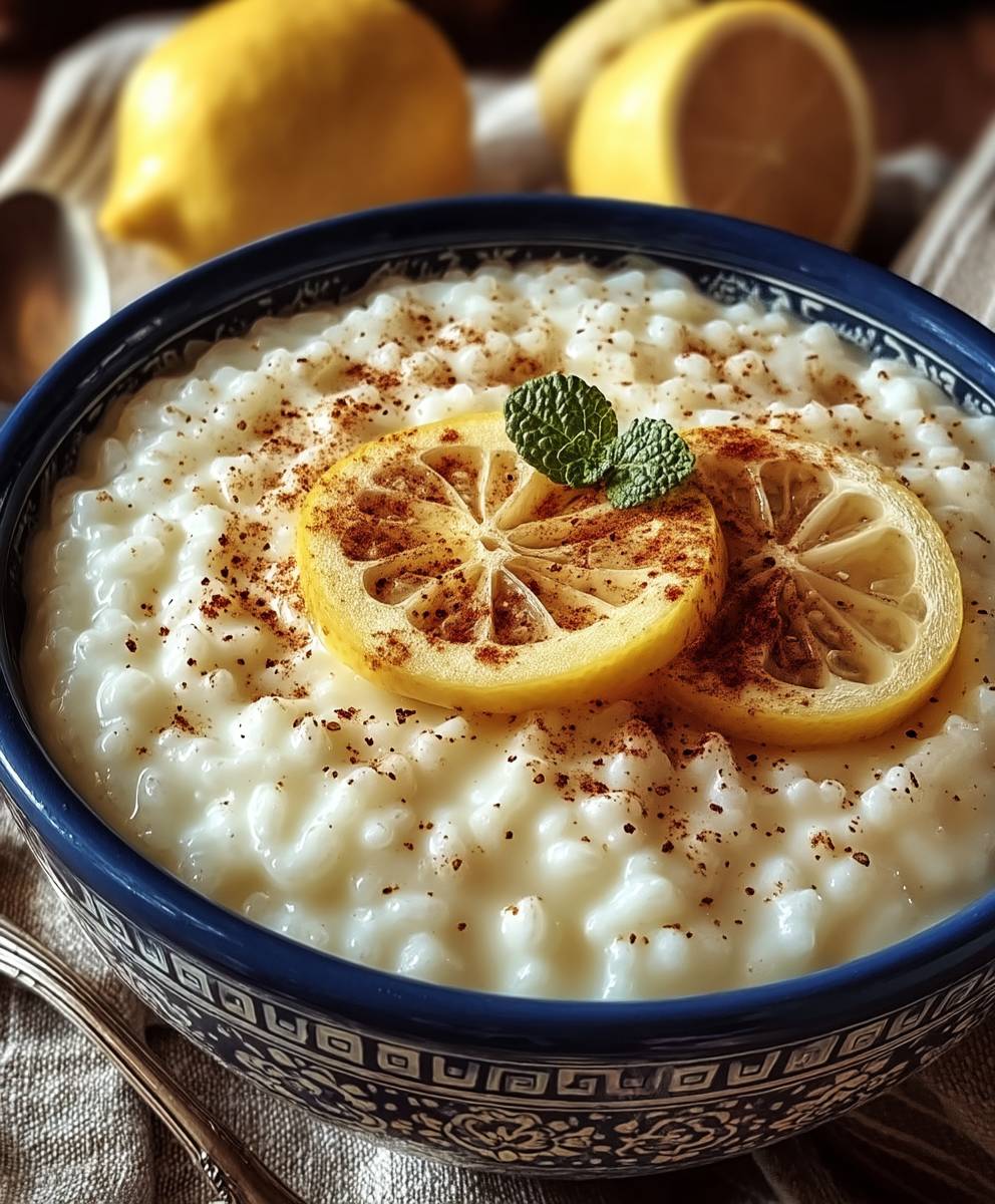 Riz au lait vanille citron