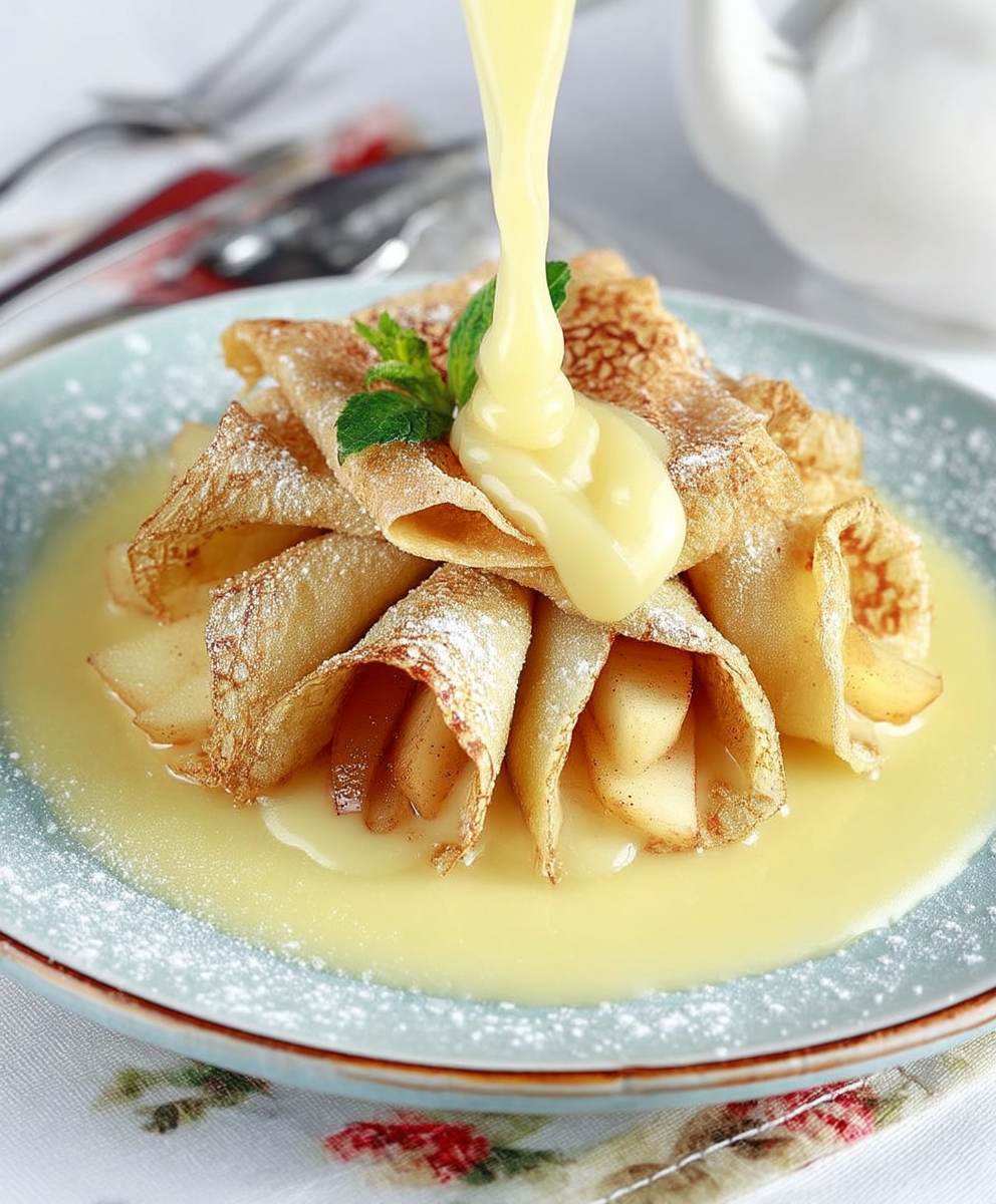 Crêpes aux pommes caramélisées