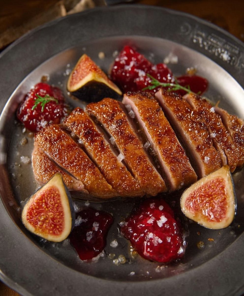 Magret de canard aux figues