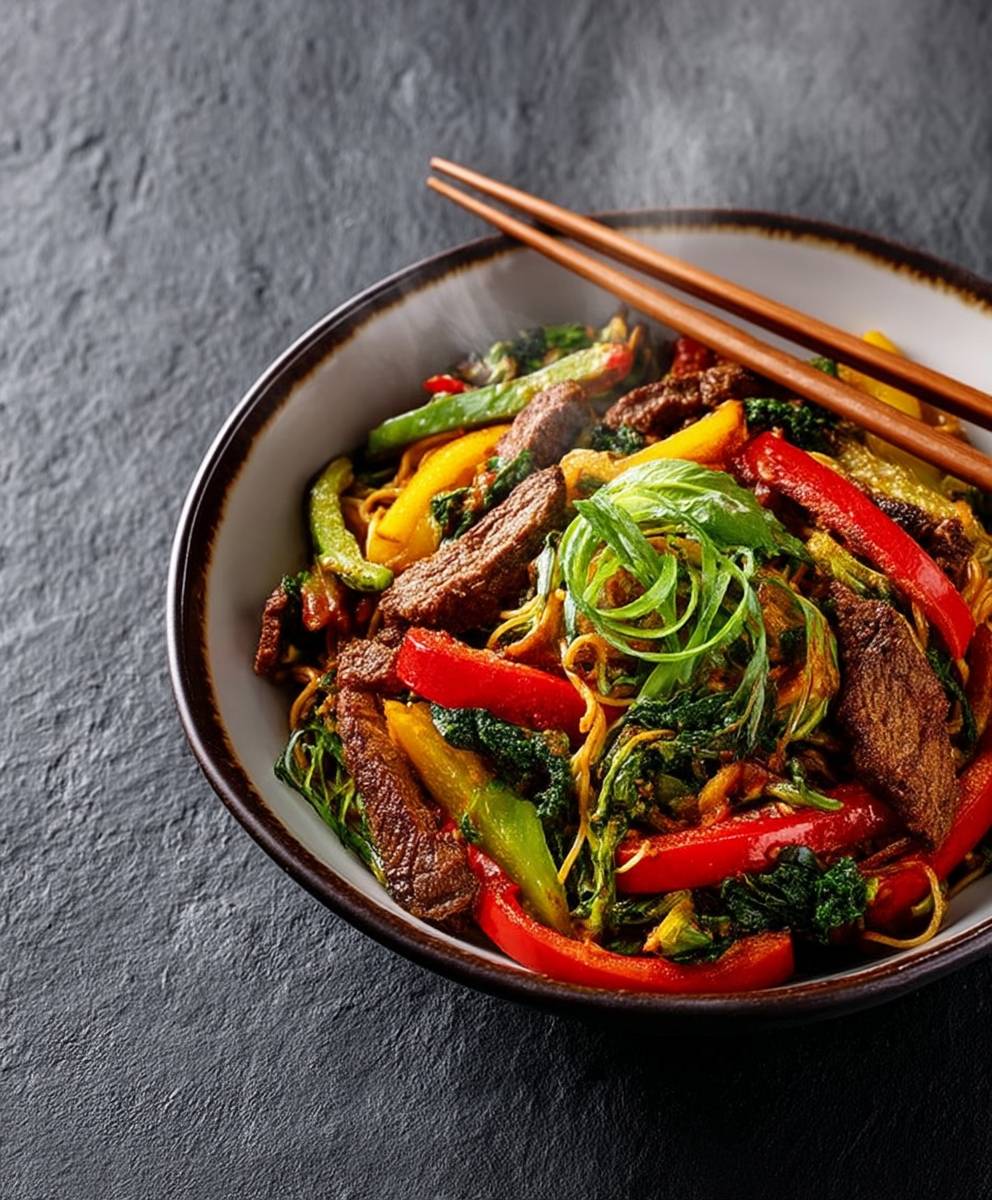Boeuf pimenté au wok