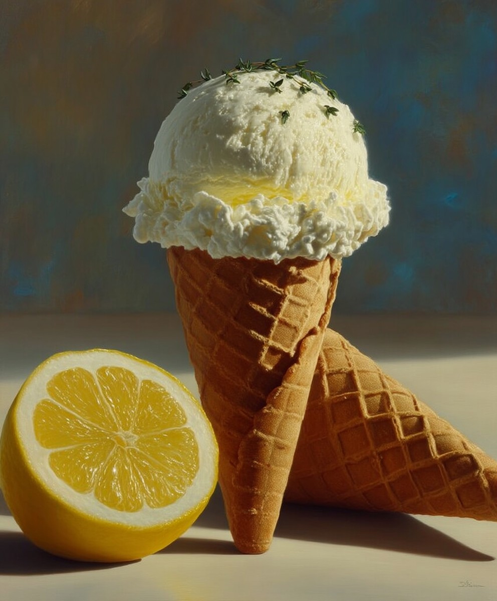 Cône glacé thym citron