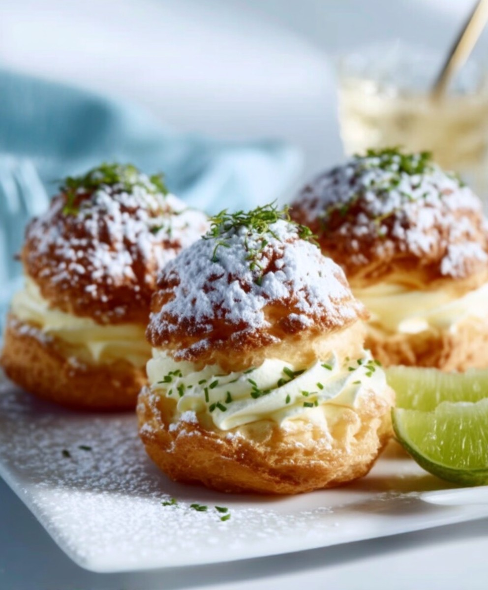 Petits choux citron vert