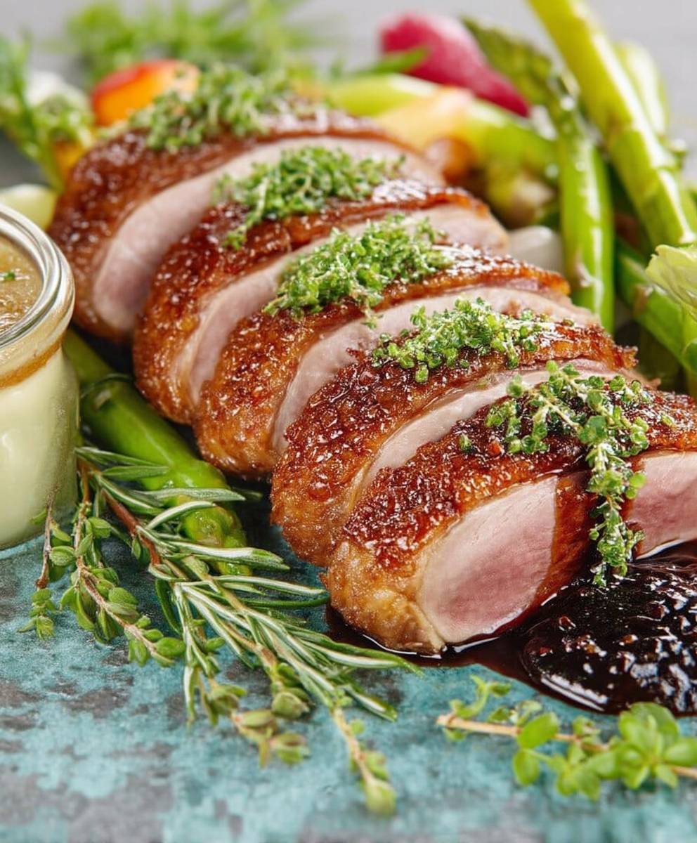 Magret de canard au miel