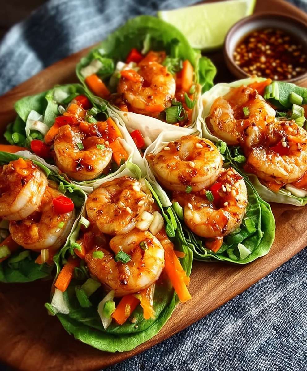Crevettes buffalo salade wraps