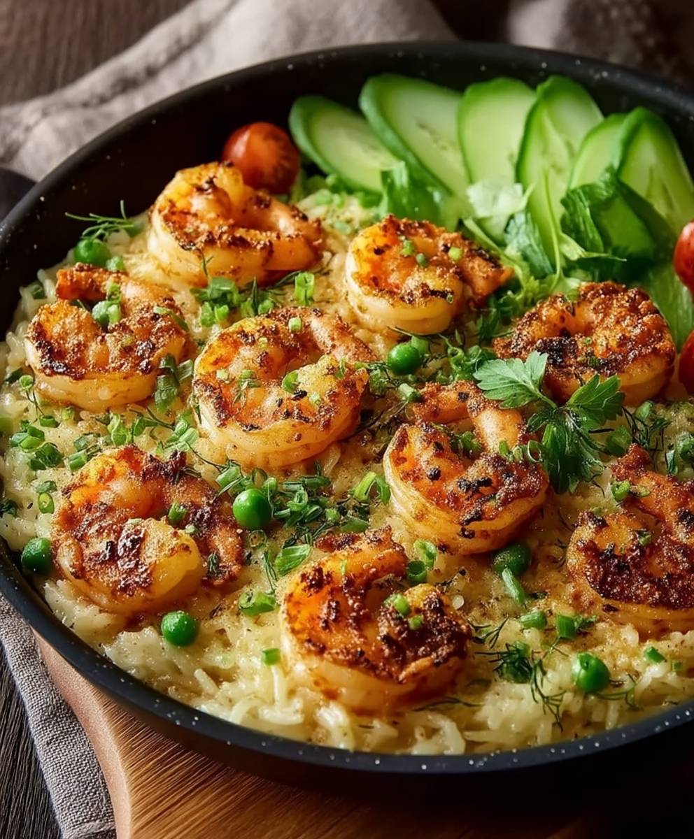 Poêlée de riz aux crevettes