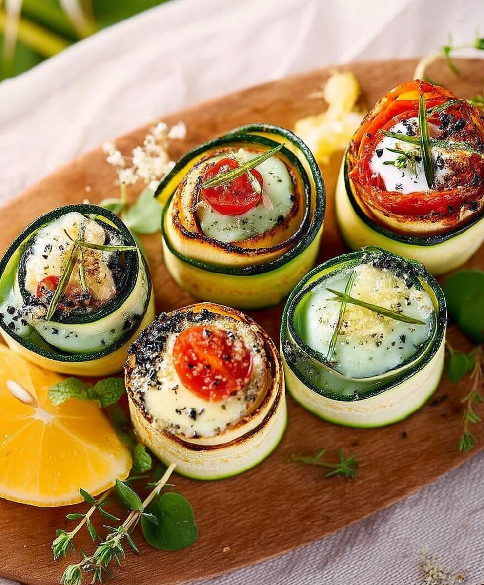 Roulés de courgettes