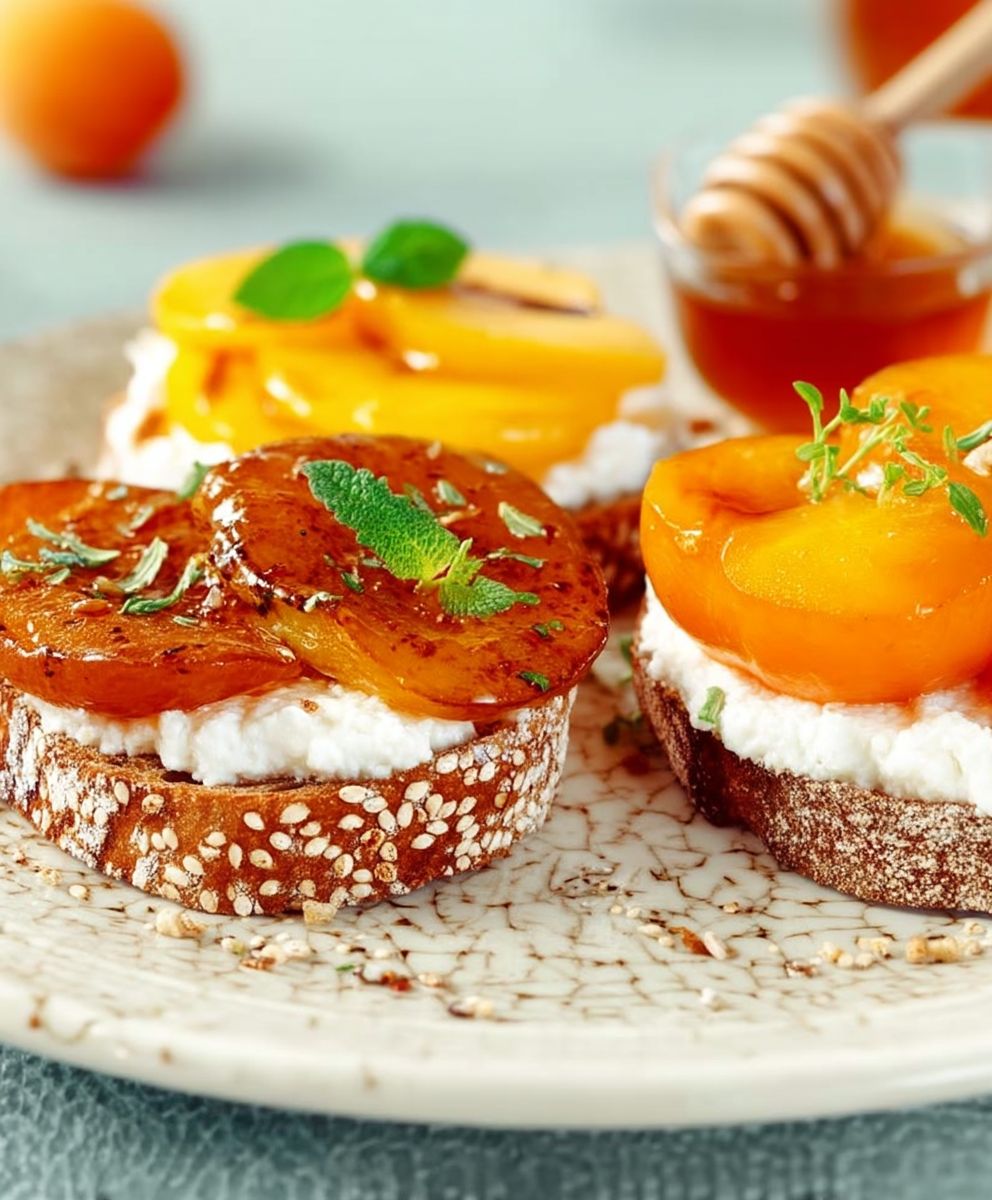 Crostini mirabelles fromage frais