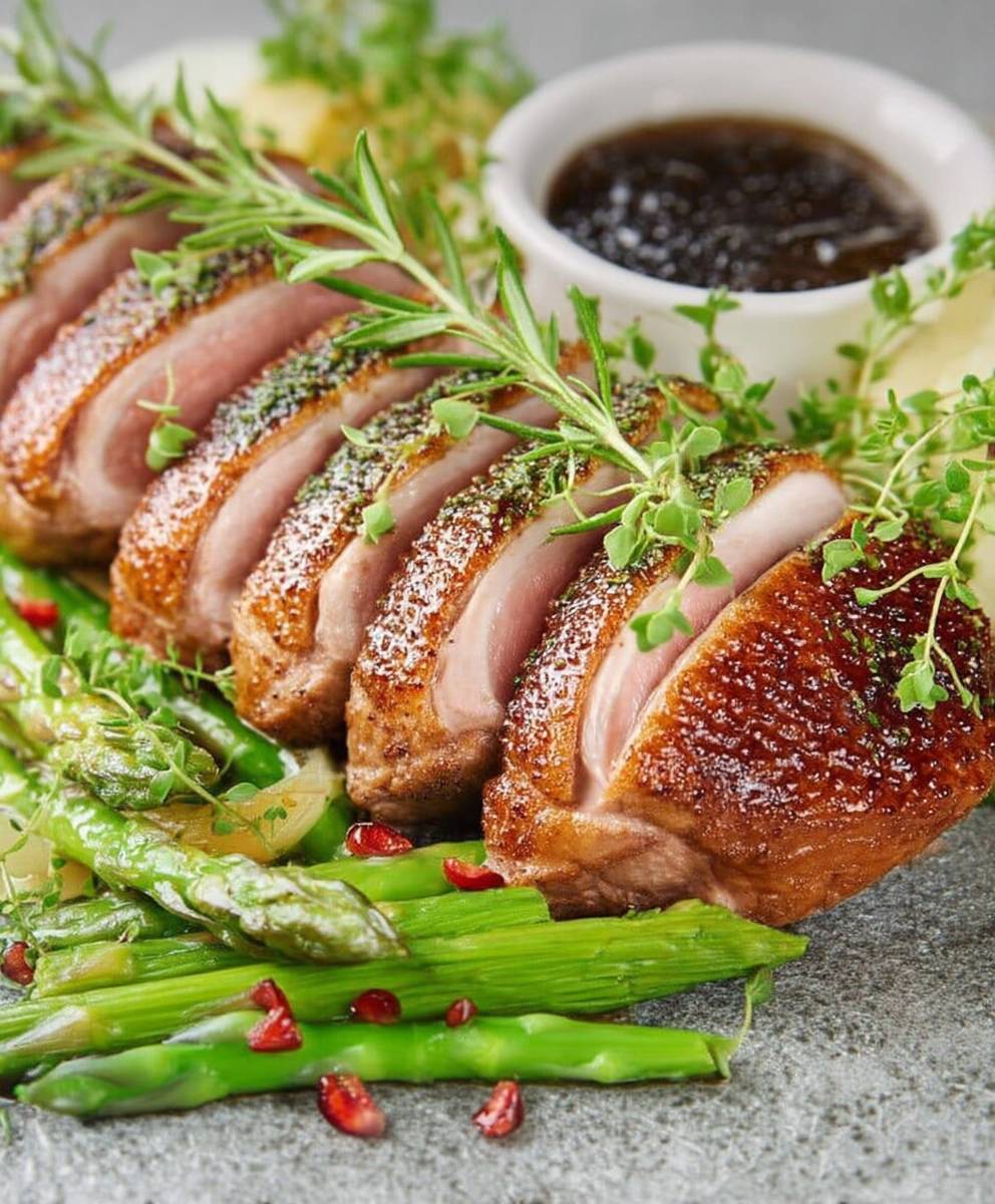 Magret de canard au miel