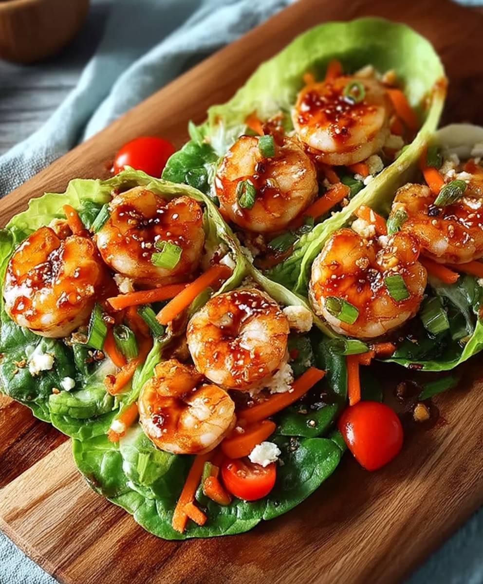 Crevettes buffalo salade wraps