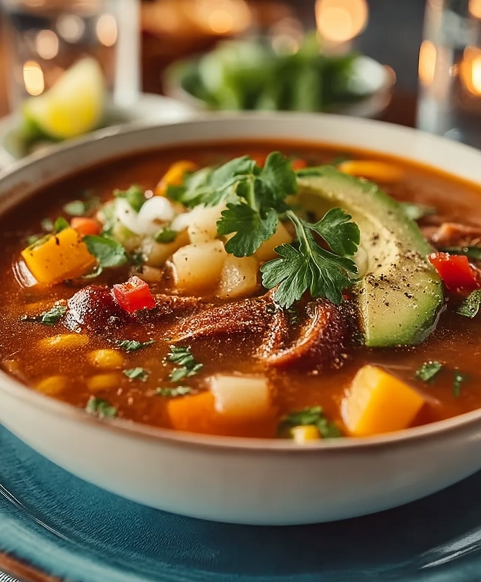 Soupe tortilla poulet facile