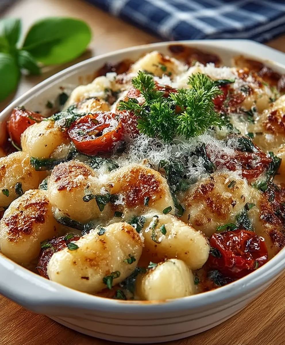 Gratin gnocchis brocolis