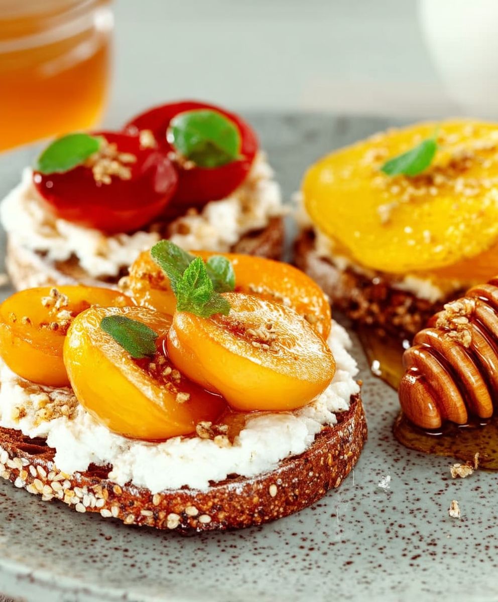 Crostini mirabelles fromage frais