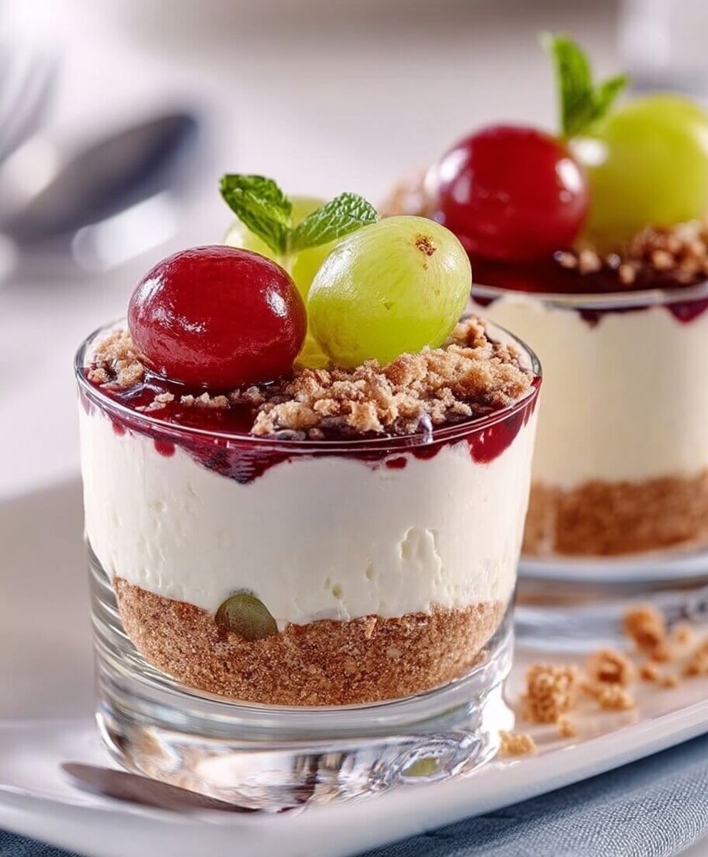 Mousse aux deux raisins