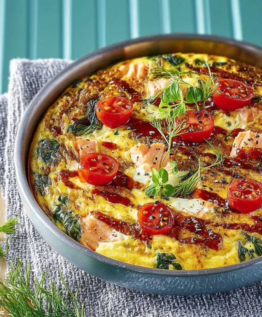 Frittata au saumon facile