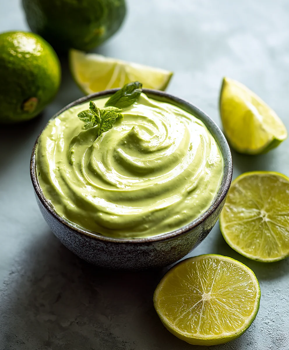Easy Creamy Avocado Lime Crema