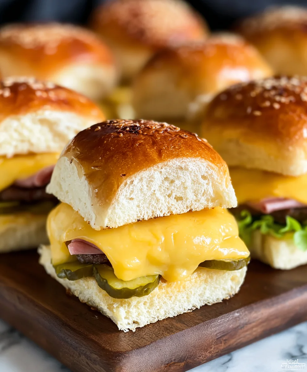 Sliders Bœuf Irrésistibles: Fromage et Cornichons d'Été