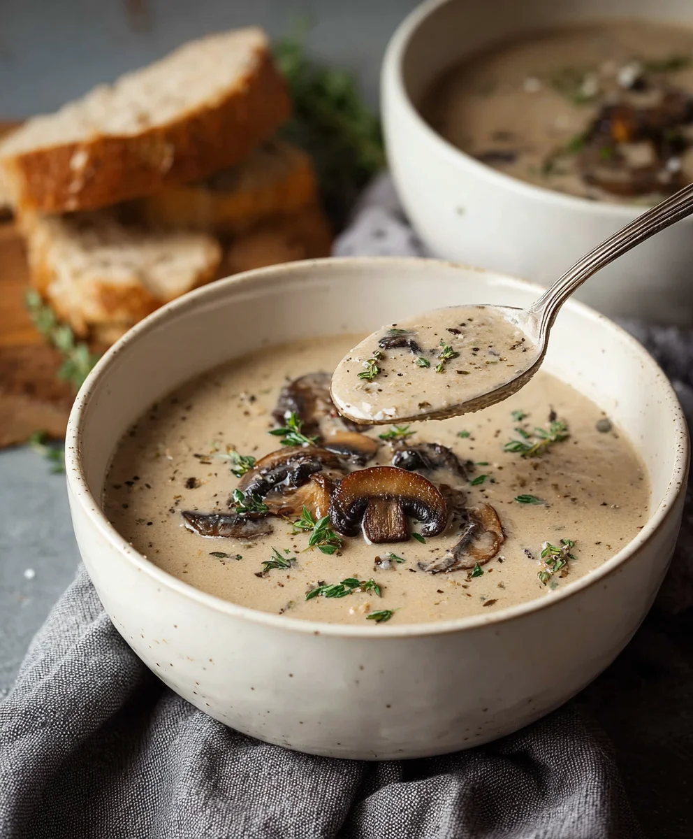 Soupe Crémeuse aux Champignons : Recette Facile & Délicieuse